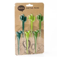 Набор шпажек для канапе cactus, зеленый
