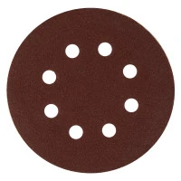 Круг абразивный на ворсовой подложке под "липучку", перфорированный, P 220, 125 мм, 5 шт Matrix
