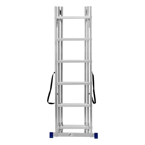 Лестница, 3 х 6 ступеней, алюминиевая, трехсекционная, Сибртех