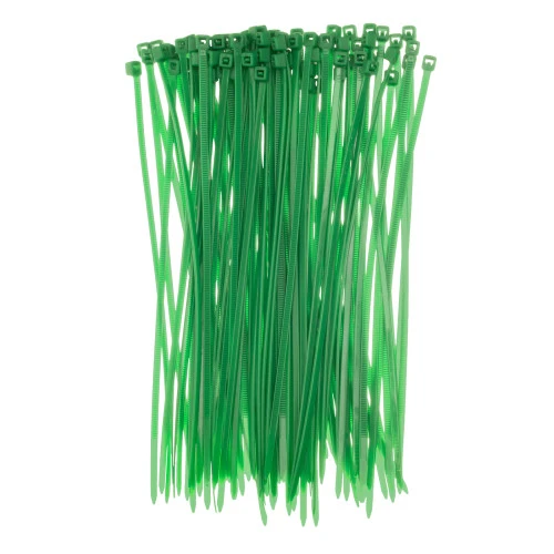 Хомуты, 150 x 2.5 мм, пластиковые, зеленые, 100 шт Сибртех