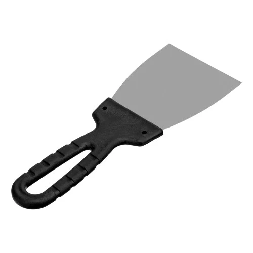 Шпательная лопатка из нержавеющей стали, 80 мм, пластмассовая ручка Сибртех