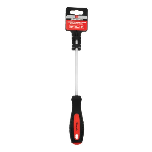 Отвертка Anti-Slip, PH2 х 150 мм, CrV, двухкомпонентная рукоятка Matrix