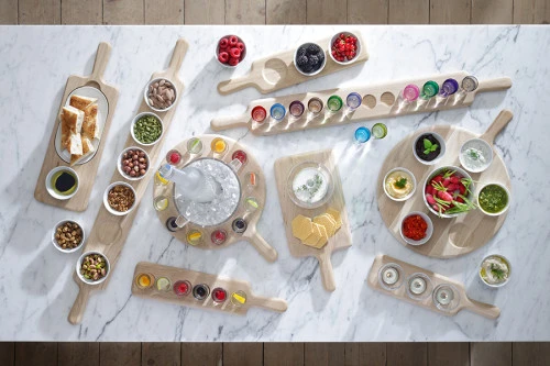 Набор стопок на деревянной подставке paddle, 40 см, 6 шт.