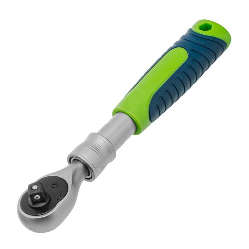 Ключ-трещотка телескопический 3/8", 215-315 мм, 72 зуба, с быстрым сбросом Сибртех