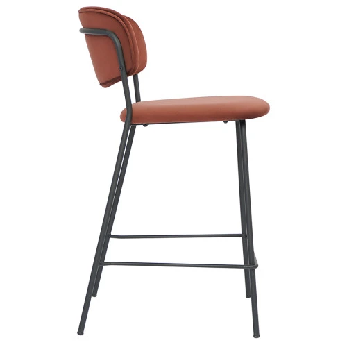 Стул полубарный eirill, велюр, кирпичный