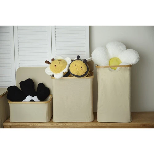 Корзина для белья neat low, 40x33x20 см, молочная