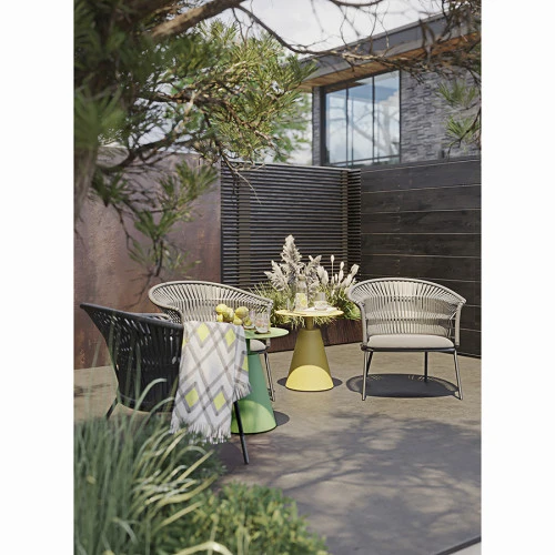 Столик кофейный marius, D50 см, желтый