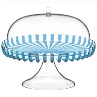 Блюдо для торта с крышкой dolcevita, D31 см, бирюзовое