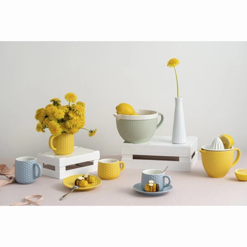 Чайная пара marshmallow, 300 мл, серо-голубая