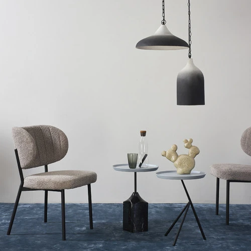 Столик кофейный sustainable collection, D38 см, серый/черно-белый