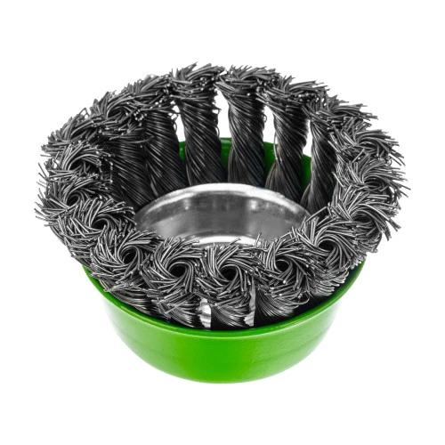 Щетка для УШМ, 75 мм, М14, "чашка", крученая металлическая проволока Сибртех