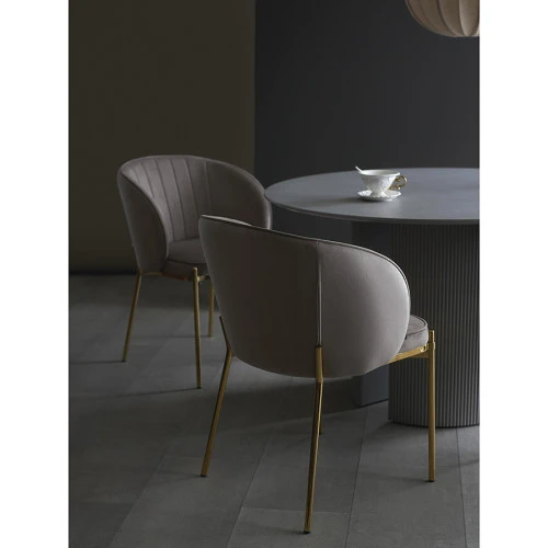 Стул coral, велюр, серо-бежевый