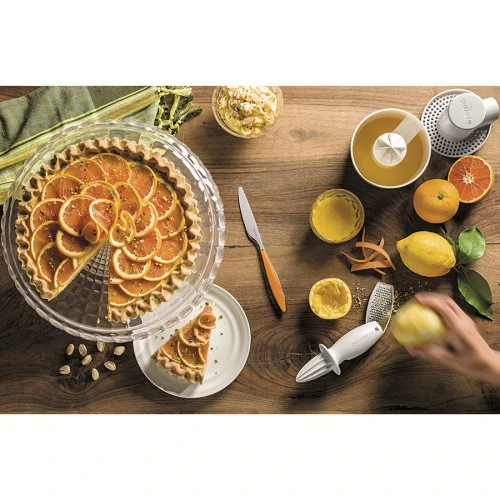 Блюдо для торта с крышкой tiffany, D30 см, серое