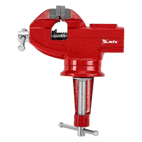 Тиски слесарные, 50 мм, настольные, поворотные, c наковальней MTX