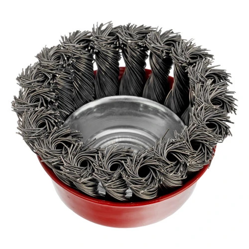 Щетка для УШМ, 75 мм, М14, "чашка", крученая проволока 0.5 мм Matrix