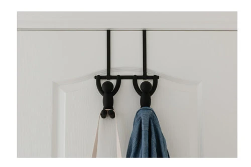 Вешалка надверная buddy, 21,6 см, черная, 2 крючка