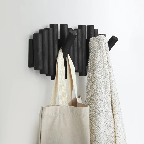 Вешалка настенная picket, 5 крючков, черная