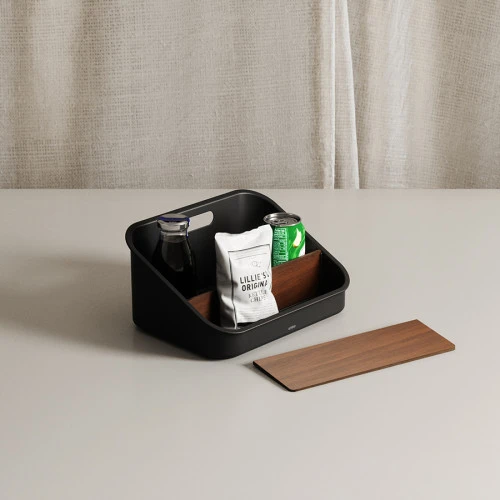 Органайзер bellwood, 29х20 см, черный/орех