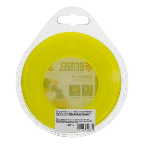 Леска для триммера, квадрат 2.4 мм х 15 м, блистер Flex cord Denzel