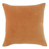 Чехол на подушку из хлопкового бархата коричневого цвета из коллекции essential, 45х45 см