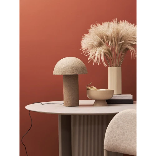 Лампа настольная texture sleek, D32х42 см, бежевая