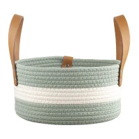 Корзина для хранения helly D26х13 см, бежевая/зеленая