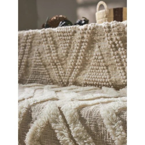 Ковер из шерсти и переработанного хлопка shillong из коллекции ethnic, 70x160см