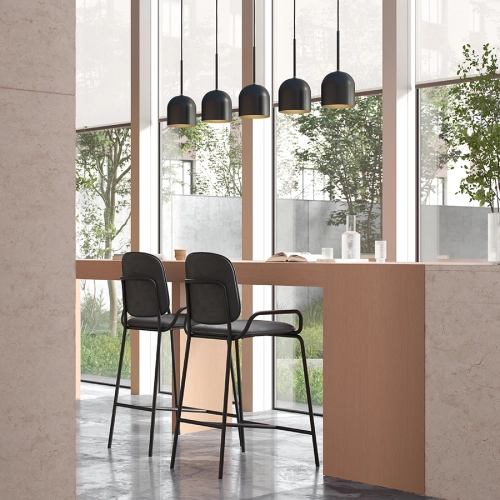 Стул полубарный ror, 2 frame, велюр, черный/черный