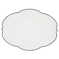 Салфетка подстановочная овальная flowers, 48,8х36 см, белая