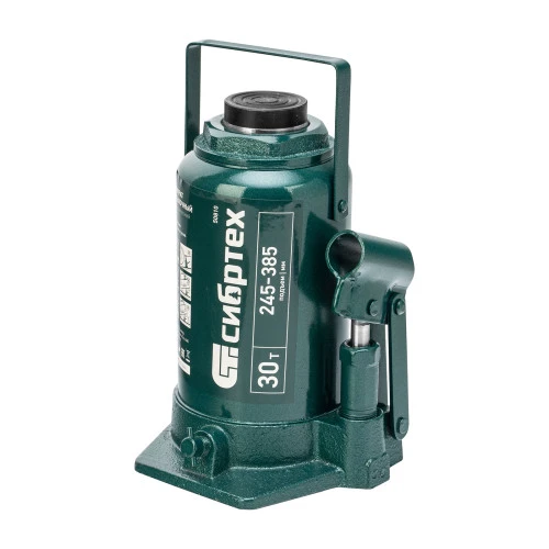 Домкрат гидравлический бутылочный, 30 т, 245-385 мм Сибртех