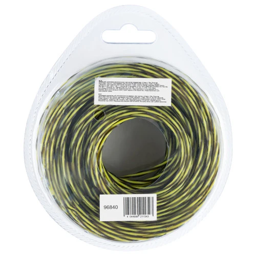 Леска для триммера двухкомпонентная витая квадратная, 2,0мм х 15м, блистер SkyCutter Denzel