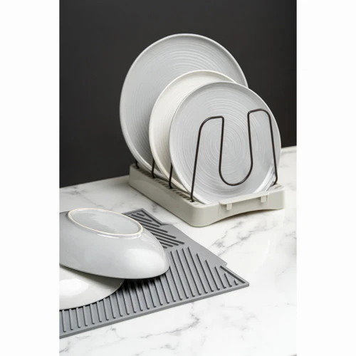 Набор обеденных тарелок in the village, D28 см, серые, 2 шт.