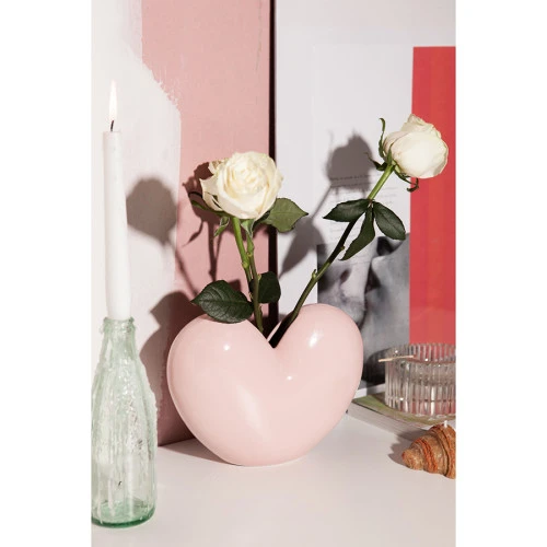 Ваза для цветов love, 15,5 см, светло-розовая
