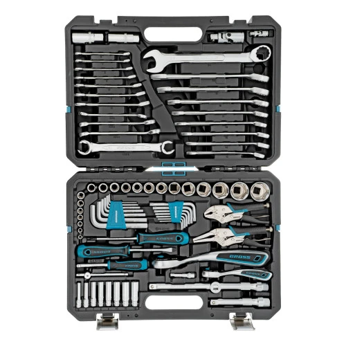 Набор инструментов, 1/4", 1/2", CrV, 120 зубьев, 78 предметов Gross