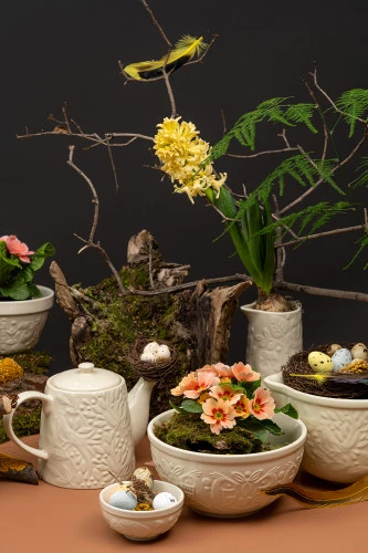 Молочник birds of paradise, 340 мл, кремовый