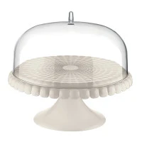 Блюдо для торта с крышкой tiffany, D30 см, молочно-белое