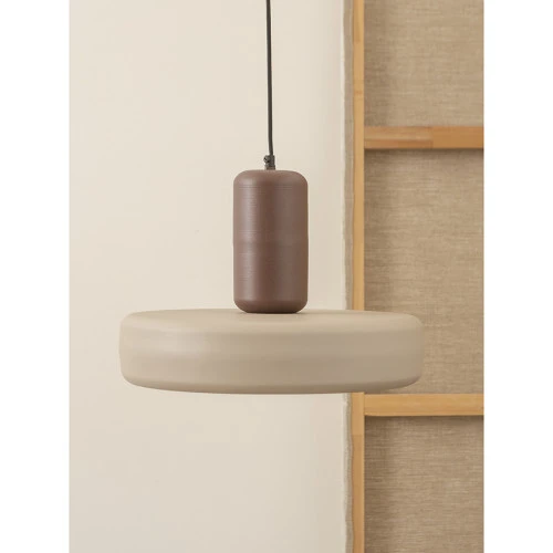 Светильник подвесной juko, D42х31 см, вишневый/бежевый