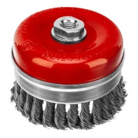 Щетка для УШМ Heavy Duty, 100 мм, М14, "чашка", крученая проволока 0.5 мм Matrix