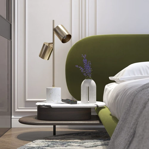 Лампа настольная irjo, 33х13х73 см, золотистая