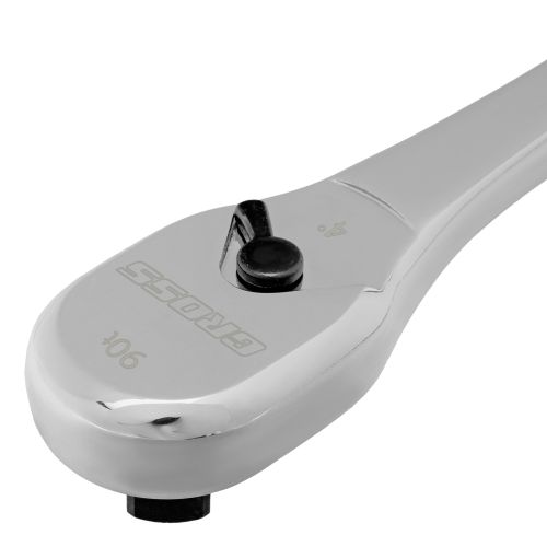 Ключ-трещотка 1/2", CrV, 90 зубьев, усиленный, хром Gross