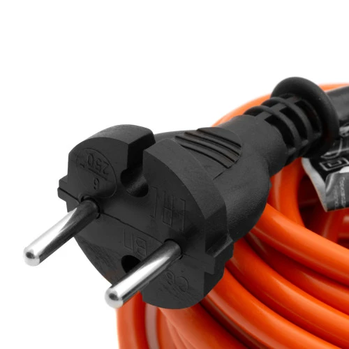 Удлинитель-шнур силовой 10 м, 6А, тип УХз6, ПВС, 1 розетка без заземления Сибртех