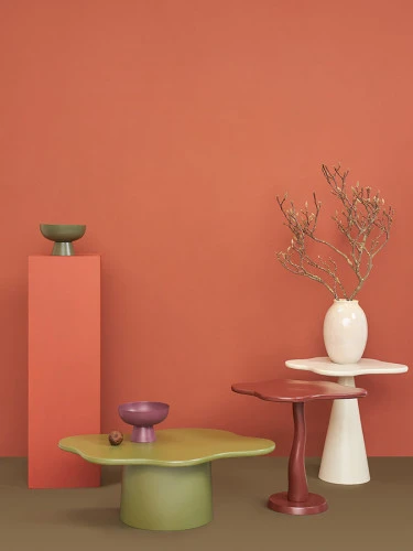 Столик приставной fluid, 56х49 см, сепия