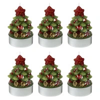 Набор декоративных свечей green miracle из коллекции new year essential, 6 шт.