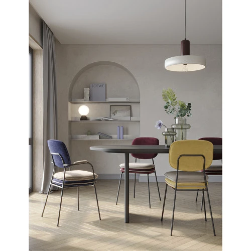 Стул pea, велюр, бордовый/бежевый