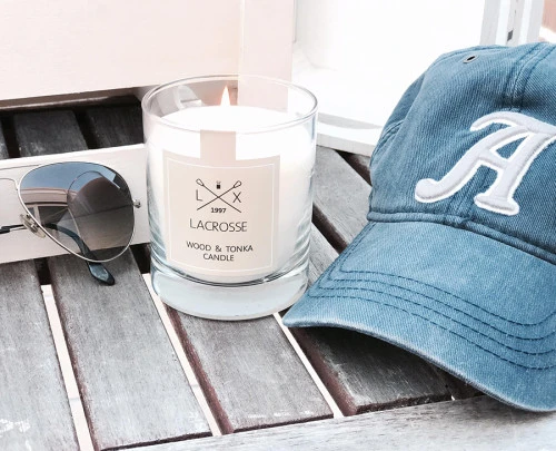 Свеча ароматическая lacrosse, wood&tonka, 40 ч