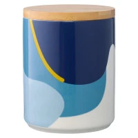 Банка для хранения синего цвета с авторским принтом из коллекции freak fruit, 1,25л