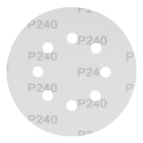 Круг абразивный на ворсовой подложке под "липучку", перфорированный, P 240, 125 мм, 5 шт Matrix
