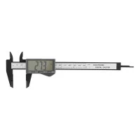 Штангенциркуль пластиковый, 150 мм, электронный, большой дисплей, с глубиномером// Denzel