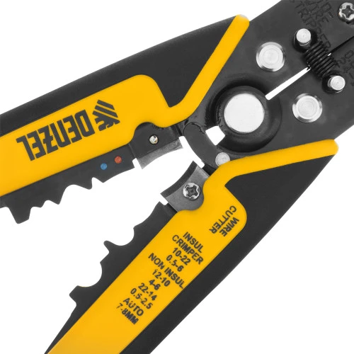 Щипцы для зачистки электропроводов 0,2-6 мм², функция обрезания проводов Denzel