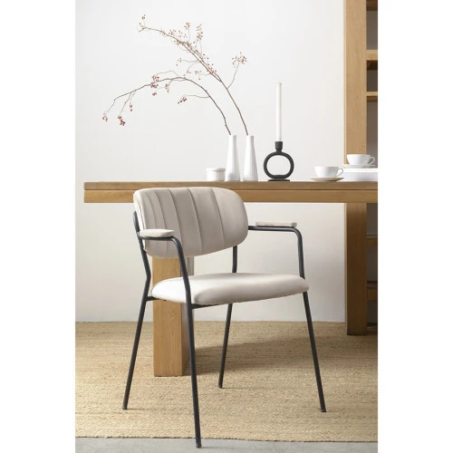 Стул eirill, велюр, серо-бежевый